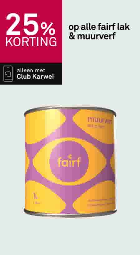 25% korting op alle fairf lak & muurverf