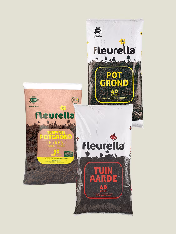 2+1 gratis op Fleurella potgrond & tuinaarde, 30 & 40 liter