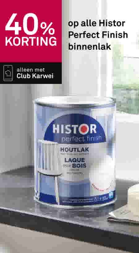 40% korting op alle Histor Perfect Finish binnenlak