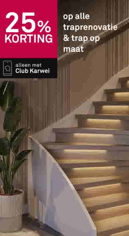 25% korting op alle traprenovatie & trap op maat