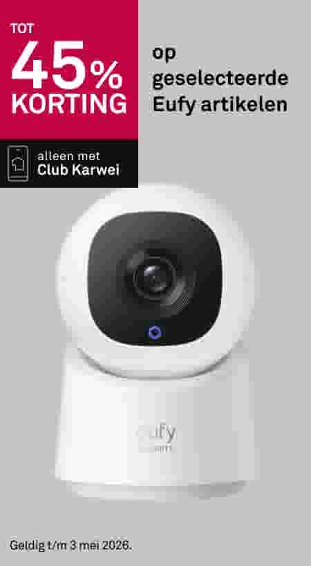 Tot 45% korting op geselecteerde Eufy artikelen