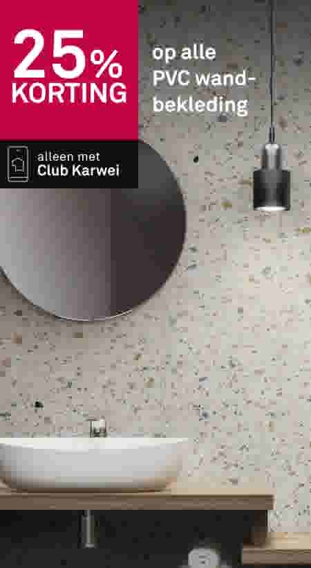 25% korting op alle PVC wandbekleding