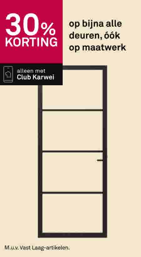 30% korting op bijna alle deuren, óók op maatwerk