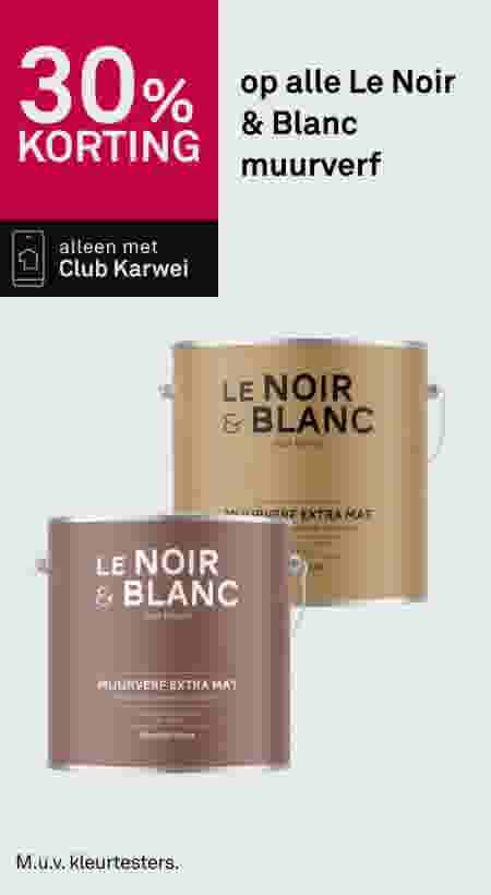25% korting op alle Le Noir & Blanc muurverf