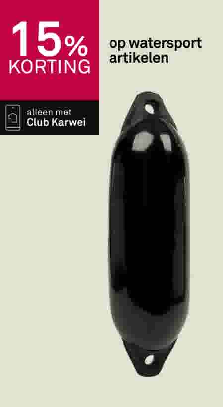 15% korting op watersport artikelen