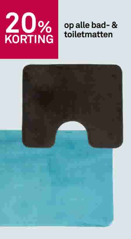 20% korting op alle bad- & toiletmatten