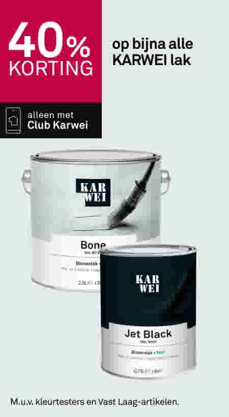 40% korting op bijna alle KARWEI lak