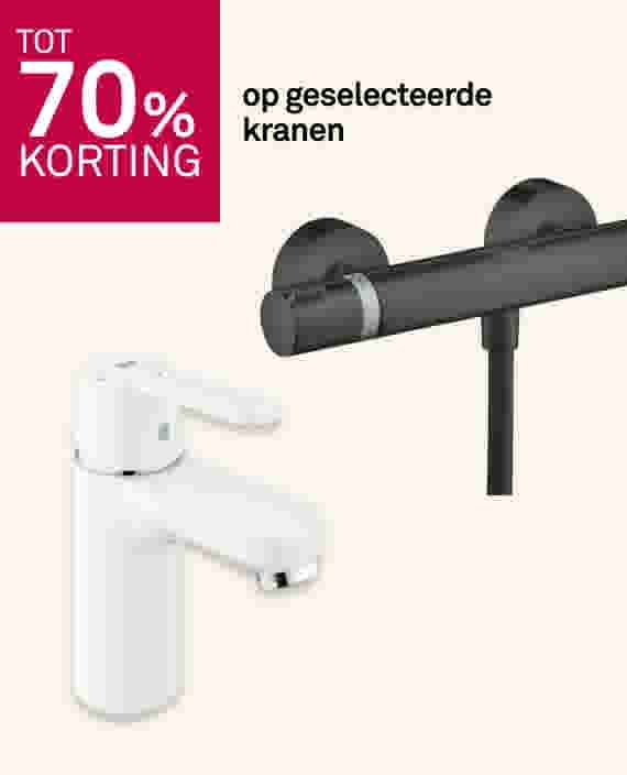 Tot 70% korting op geselecteerde kranen