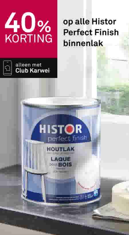 40% korting op alle Histor Perfect Finish binnenlak