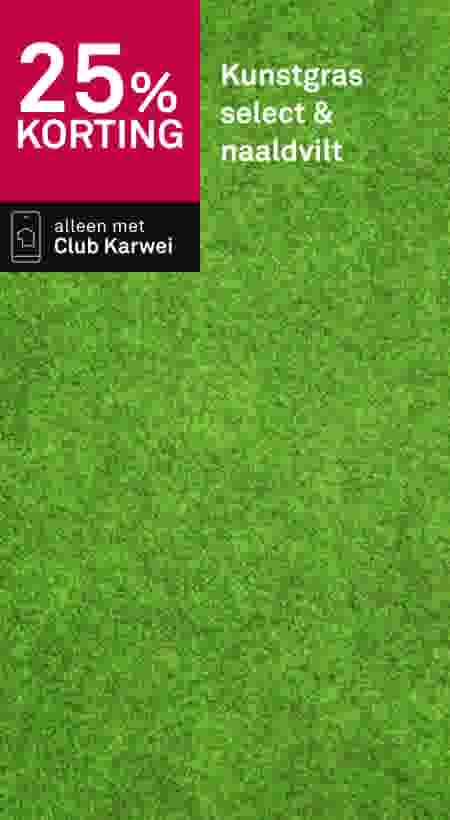 25% korting Kunstgras select & naaldvilt