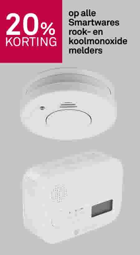 20% korting op alle Smartwares rook- en koolmonoxidemelders