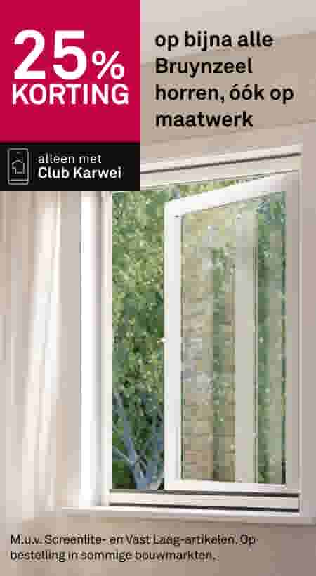 25% korting op bijna alle Bruynzeel horren, óók op maatwerk