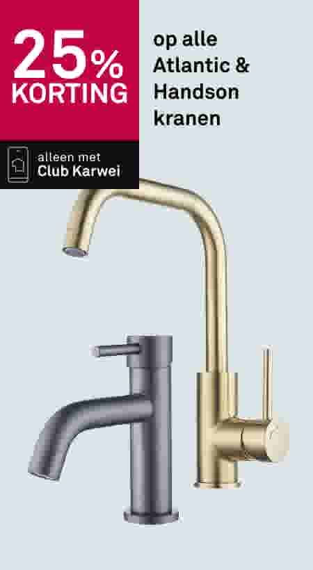 25% korting op alle Atlantic & Handson kranen