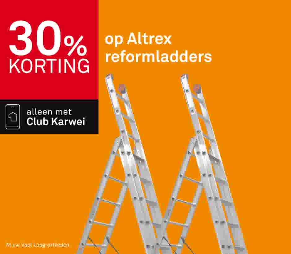 30% korting op alle Altrex reformladders