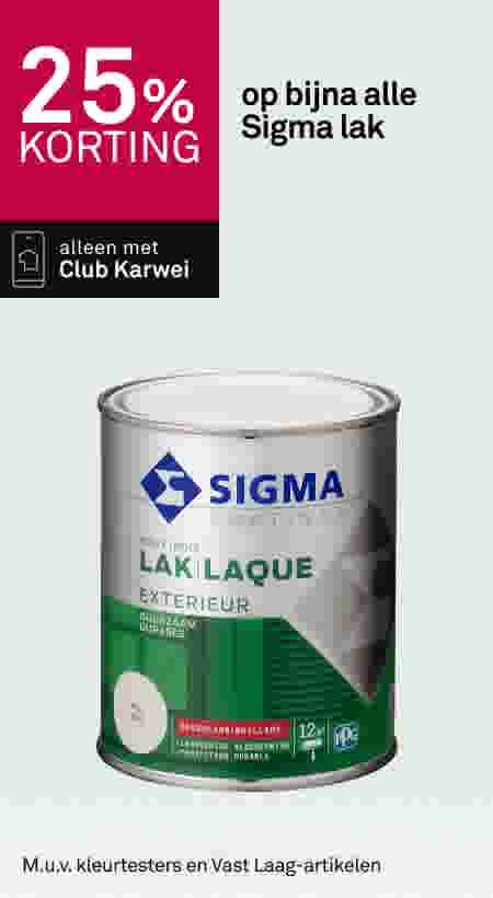 25% korting op bijna alle Sigma lak