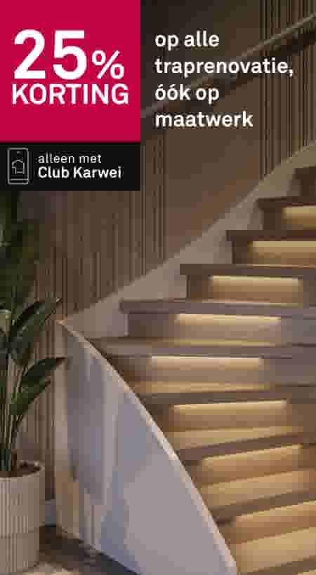 25% korting op alle traprenovatie, óók op maatwerk