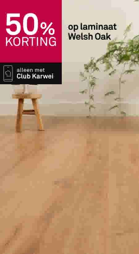 50% korting op laminaat Welsh Oak