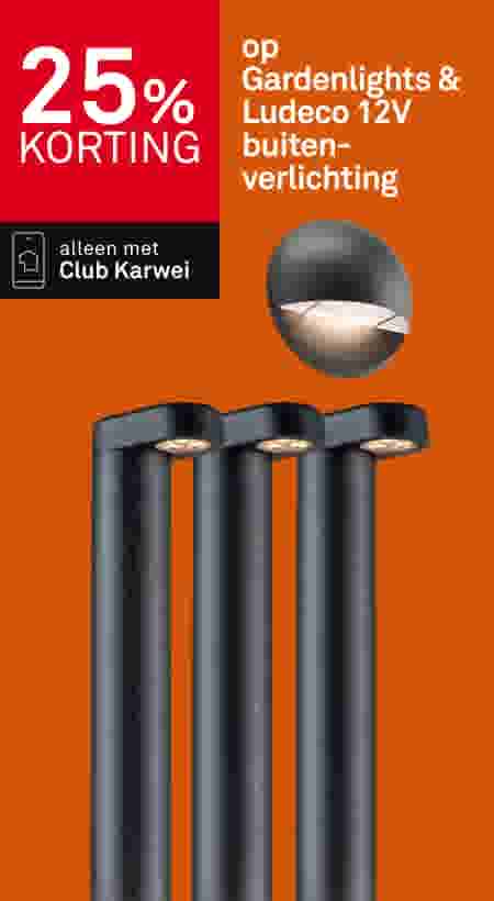25% korting op Gardenlights & Ludeco 12V buitenverlichting