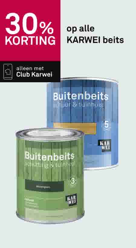 30% korting op alle KARWEI beits