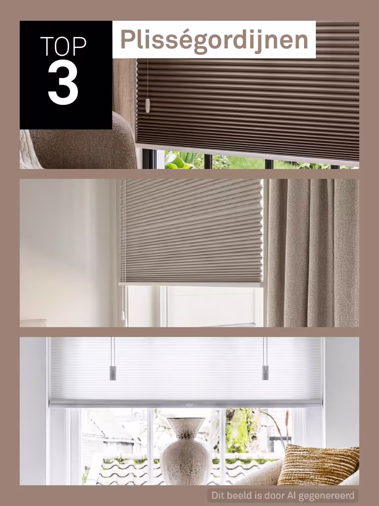 Top 3 plisségordijn