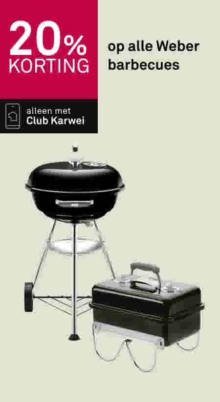 20% korting op alle Weber barbecues