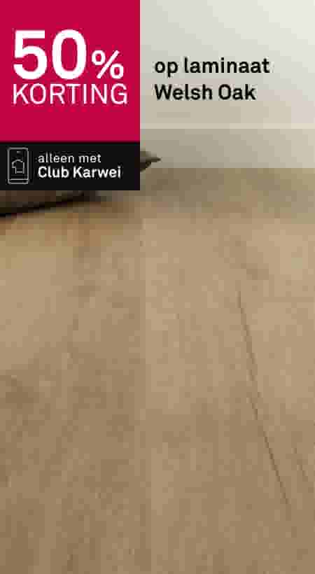 50% korting op laminaat Welsh Oak