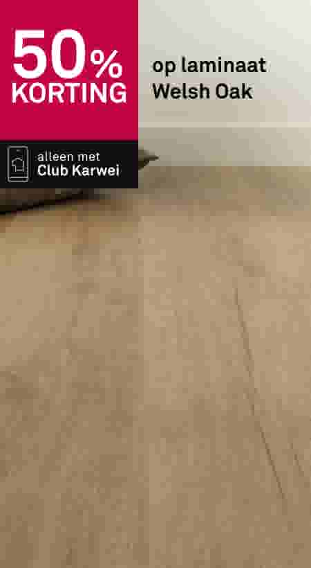 50% korting op laminaat Welsh Oak