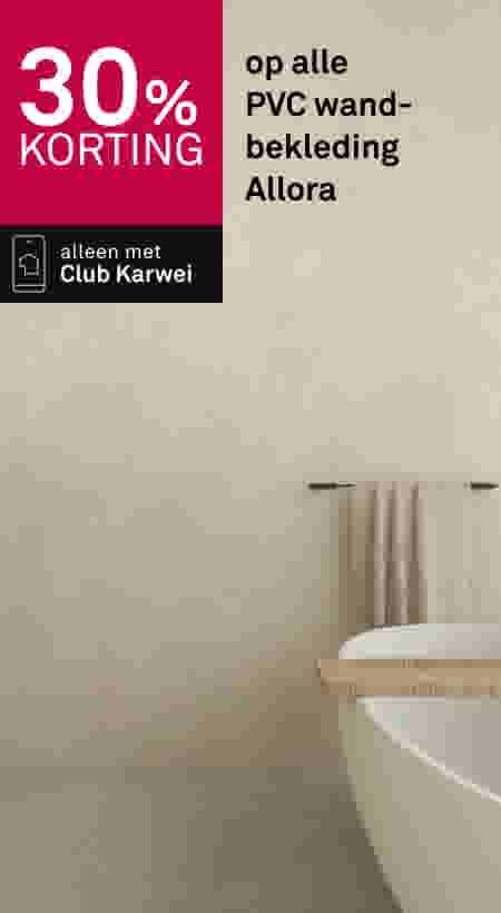 30% korting op alle  PVC wandbekleding Allora