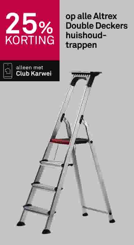 25% korting op alle Altrex Double Deckers huishoudtrappen