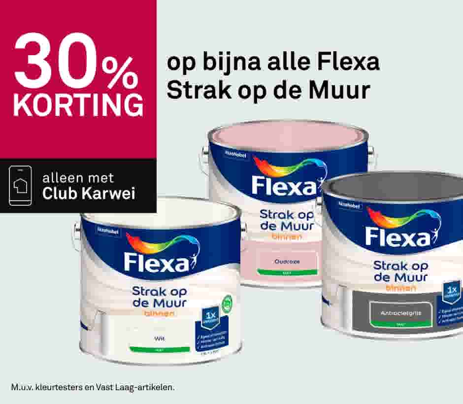 30% korting op bijna alle Flexa  Strak op de Muur