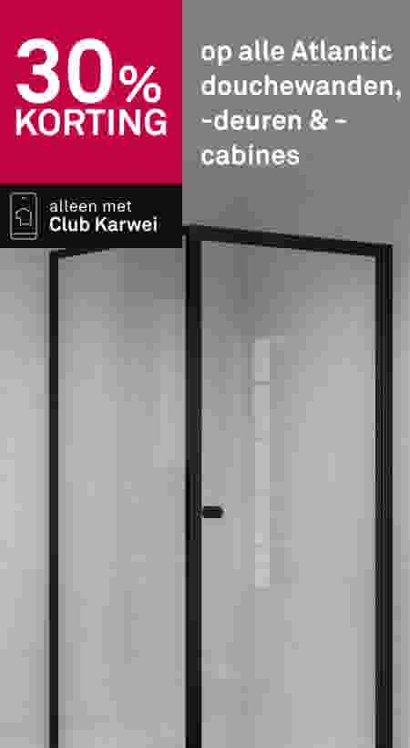 30% korting op alle Atlantic douchewanden, -deuren & -cabines