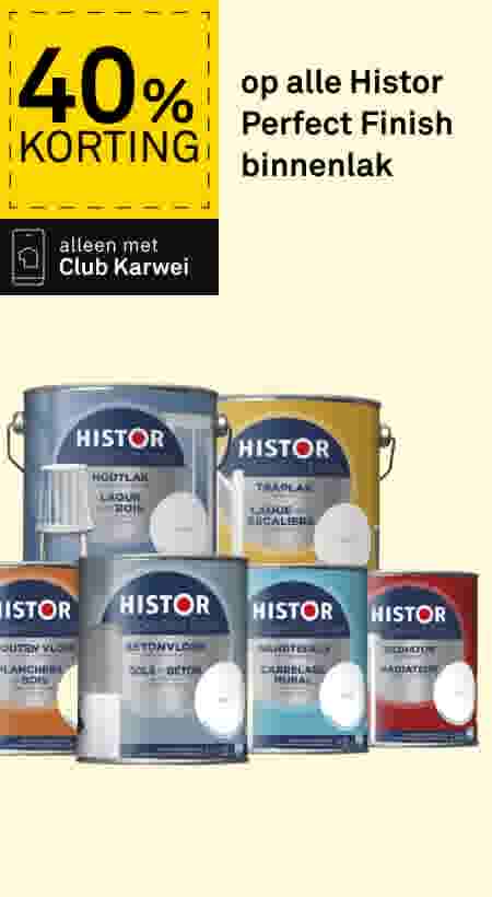 40% korting op alle Histor Perfect Finish binnenlak