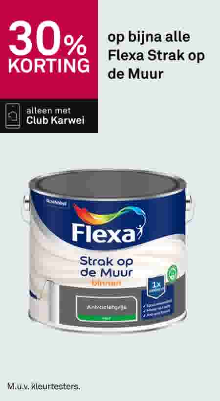 30% korting op bijna alle Flexa Strak op de Muur