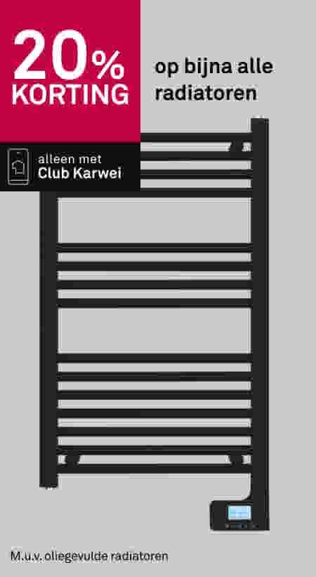 20% korting op bijna alle radiatoren