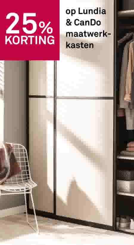 25% korting op Lundia & CanDo maatwerkkasten