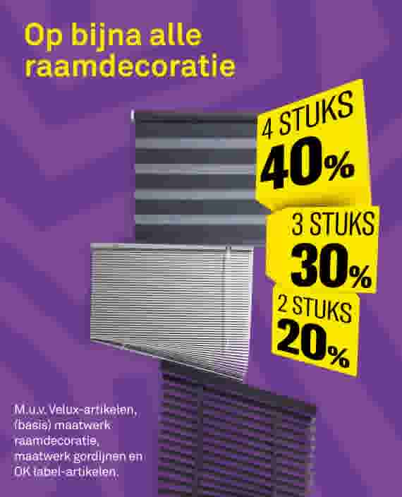Stapekorting op bijna alle raamdecoratie