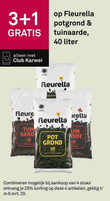 3+1 gratis op Fleurella potgrond & tuinaarde, 40 liter