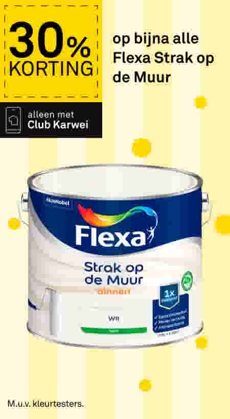 30% korting op bijna alle Flexa Strak op de Muur