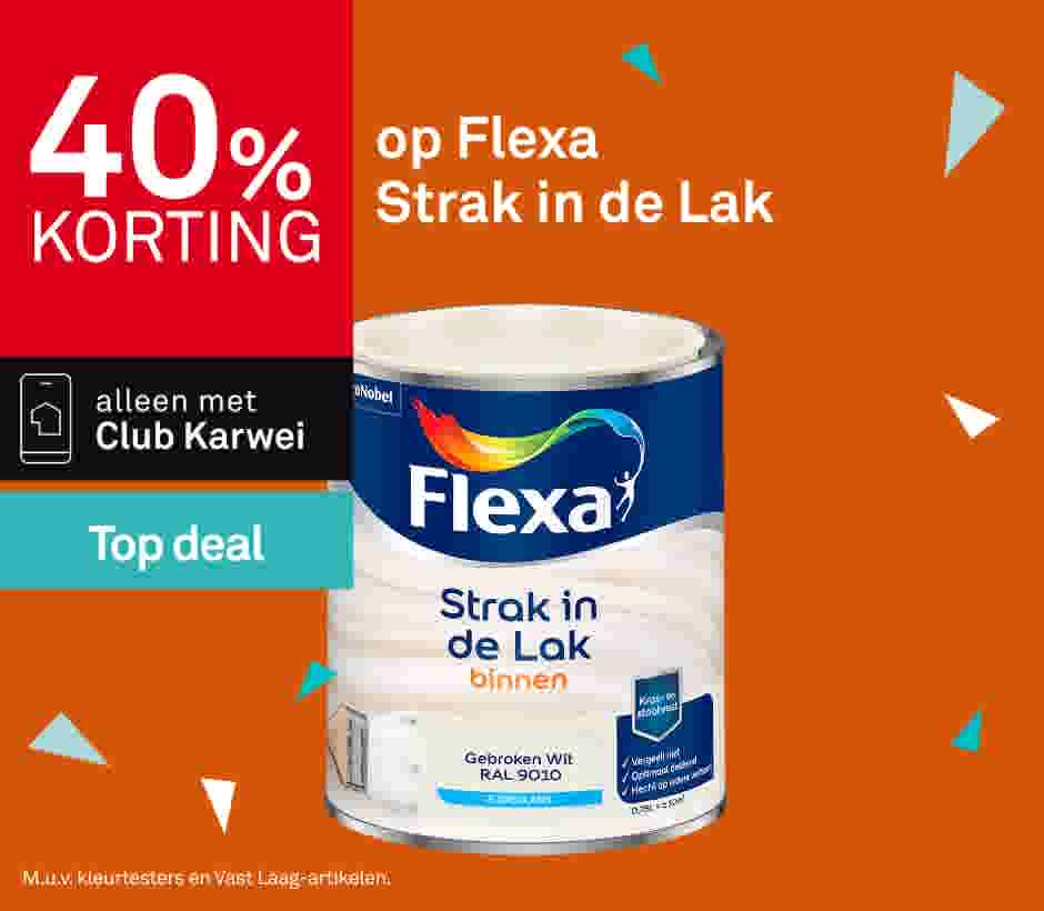 40% korting op Flexa Strak in de Lak