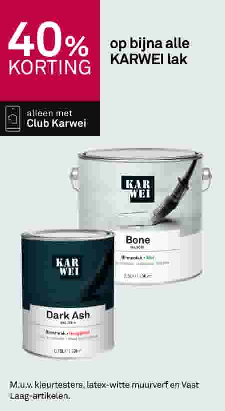 40% korting op bijna alle KARWEI lak