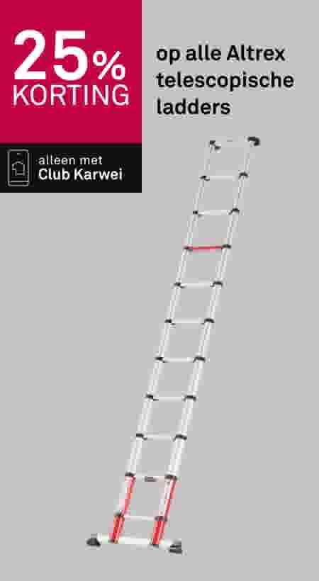 25% korting op alle Altrex telescopische ladders