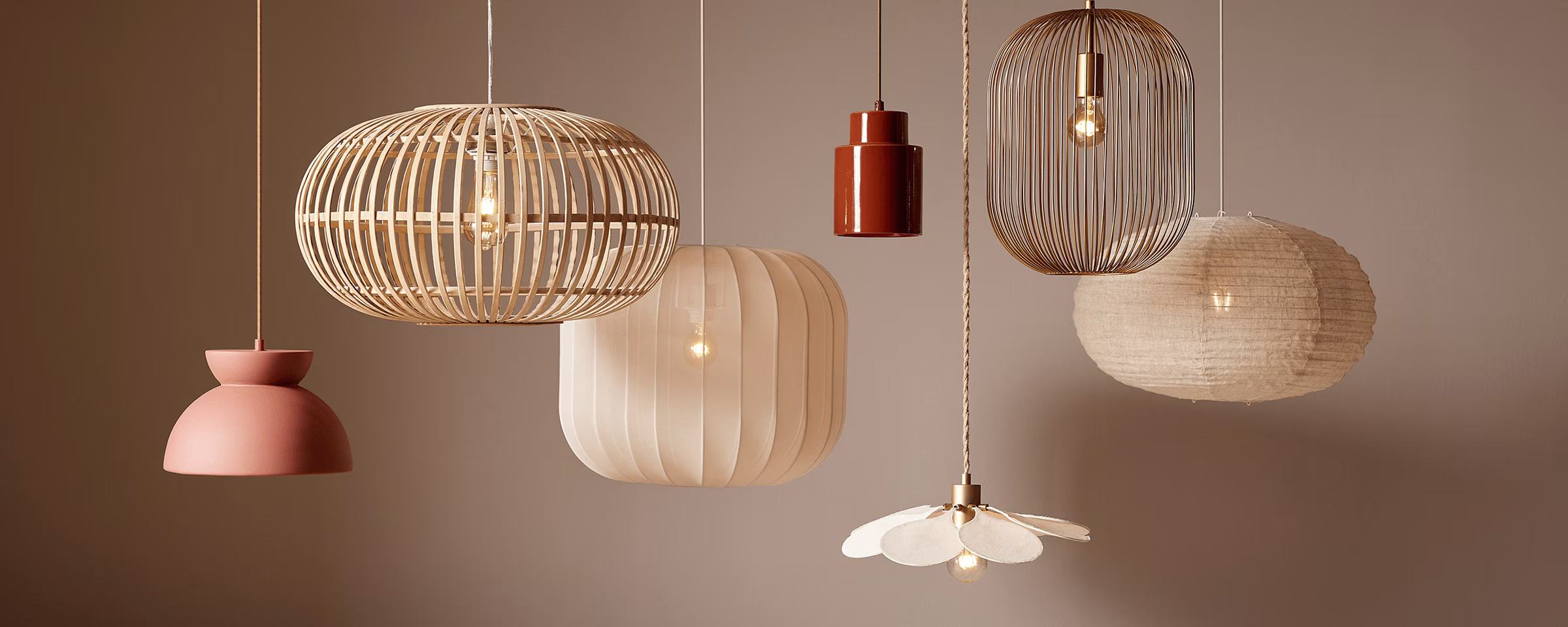 30% korting op alle hang, tafel en vloerlampen