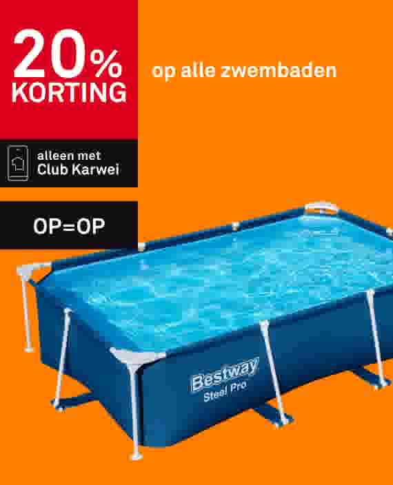 20% korting op alle zwembaden