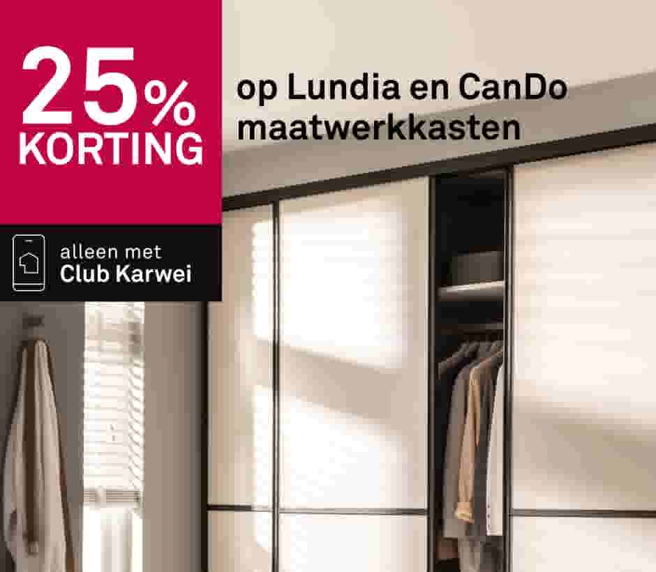 25% korting op Lundia en CanDo maatwerkkasten