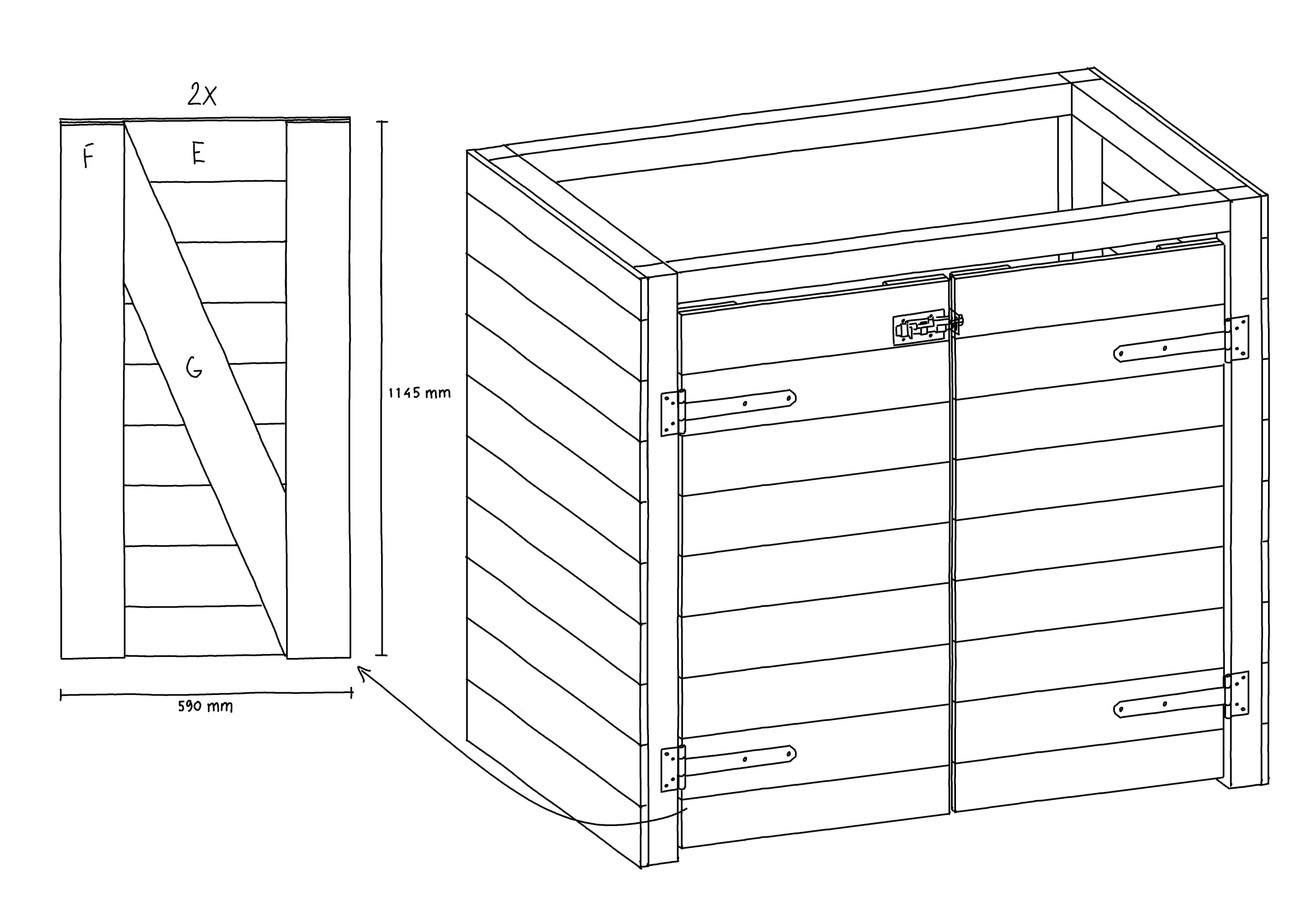 DIY  kliko ombouw met plantenbak - Stap 3