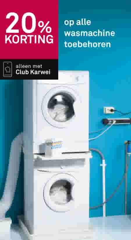 20% korting op alle wasmachine toebehoren