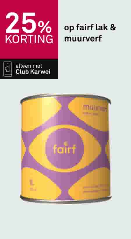 25% korting op fairf lak & muurverf