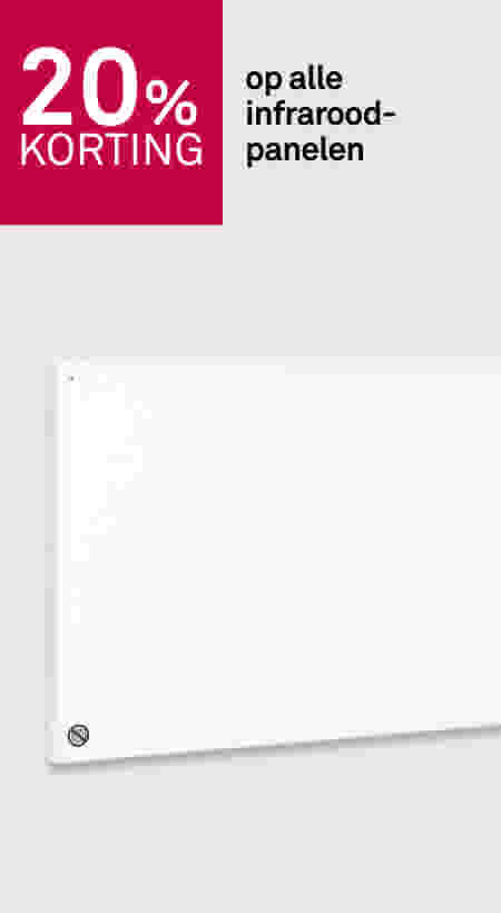 20% korting op alle infraroodpanelen