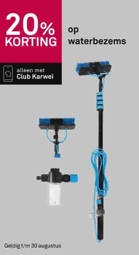 20% korting op waterbezems