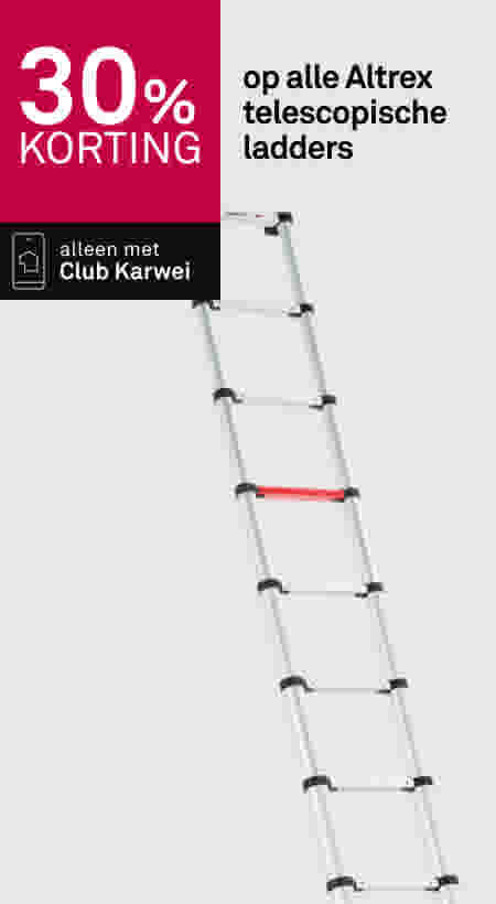 30% korting op alle Altrex telescopische ladders